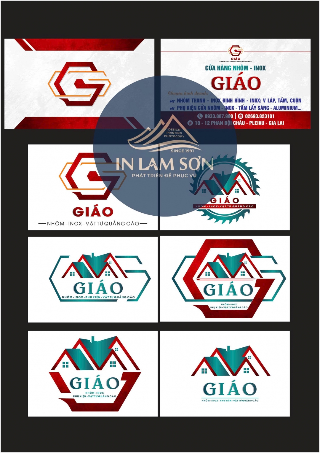 Mẫu tem thiết kế